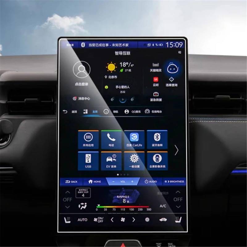 SZTMYVUW Kompatibel Mit ENS1 2022 2023 LCD-GPS-Navigation Und Armaturenbrett-Displayschutzfolie Aus Gehärtetem Glas, Zubehör Autoinnenraum(GPS) von SZTMYVUW