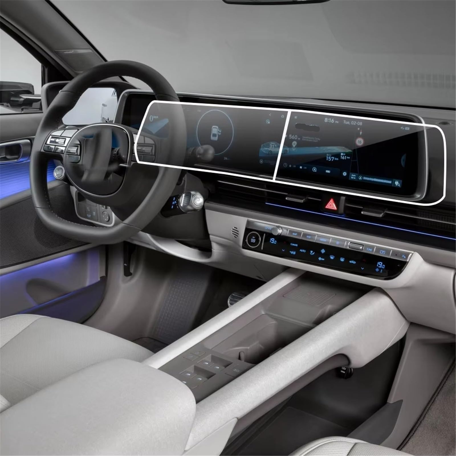 SZTMYVUW Kompatibel Mit Hyundai Für Ioniq 6 2022 2023 Autoradio GPS-Navigation Innenzubehör 2PCS PET-Displayschutzfolie Autoinnenraum SZTMYVUW Kompatibel Mit Hyundai Für Ioniq 6 2022 2023 Autoradio GPS-Navigation Innenzubehör 2PCS PET-Displayschutzfolie Autoinnenraum von SZTMYVUW