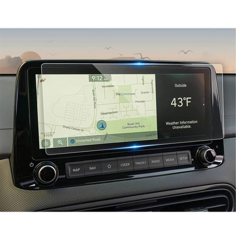 SZTMYVUW Kompatibel Mit Hyundai Für Kona EV 2022 2023 GPS-Bildschirmschutzfolie Autozubehör Displayschutzfolie Aus Gehärtetem Glas Autoinnenraum von SZTMYVUW