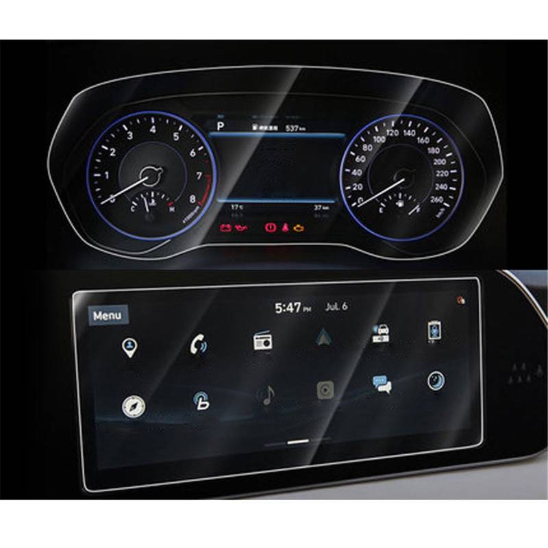 SZTMYVUW Kompatibel Mit Hyundai Für Palisade 10,25 Zoll Auto-GPS-Navigation 2020 2021 Jahr Bildschirm Aus Gehärtetem Glas Stahl Schutzfolie Autoinnenraum(GPS and Instrument) von SZTMYVUW