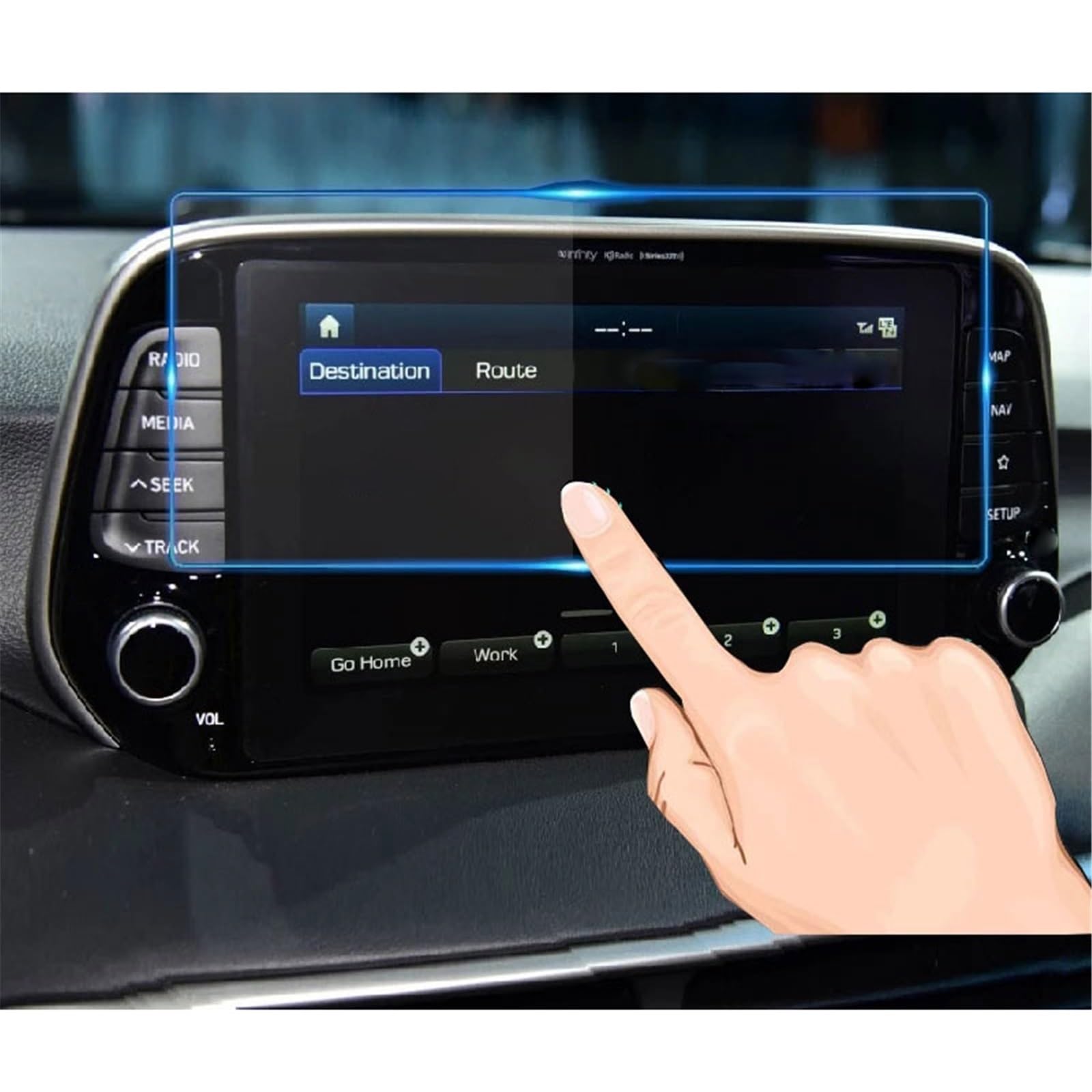 SZTMYVUW Kompatibel Mit Hyundai Für Tucson Displayschutzfolie Aus Gehärtetem Glas, Auto-GPS-Navigation, Touchscreen-Film, Displayschutzfolie Autoinnenraum(177x100mm) von SZTMYVUW