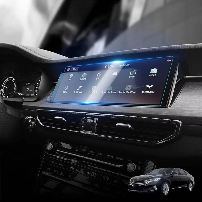 SZTMYVUW Kompatibel Mit KIA Für K7 2019 2020 2021 12,3-Zoll-LCD-Auto-GPS-Navigation Innenzubehör 2 PCS Pet Displayschutzfolie Autoinnenraum von SZTMYVUW