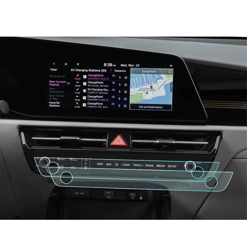 SZTMYVUW Kompatibel Mit Kia Für NIRO 2023 2024 2025 Auto-AC-Panel-Bildschirm TPU-Schutzfolie Anti-Kratz-Folienzubehör Autoinnenraum von SZTMYVUW
