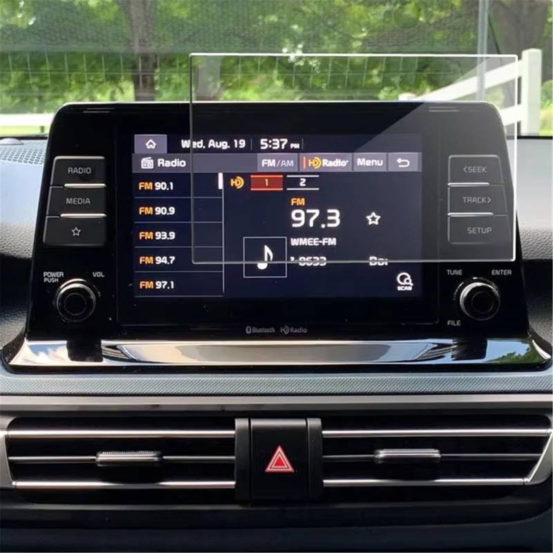 SZTMYVUW Kompatibel Mit Kia Für Seltos 2021 8 Zoll Low Match Auto-Multimedia-Radio Auto-Navigation Gehärtetes Glas Schutzfolie Aufkleber Armaturenbrettschutz Autoinnenraum von SZTMYVUW