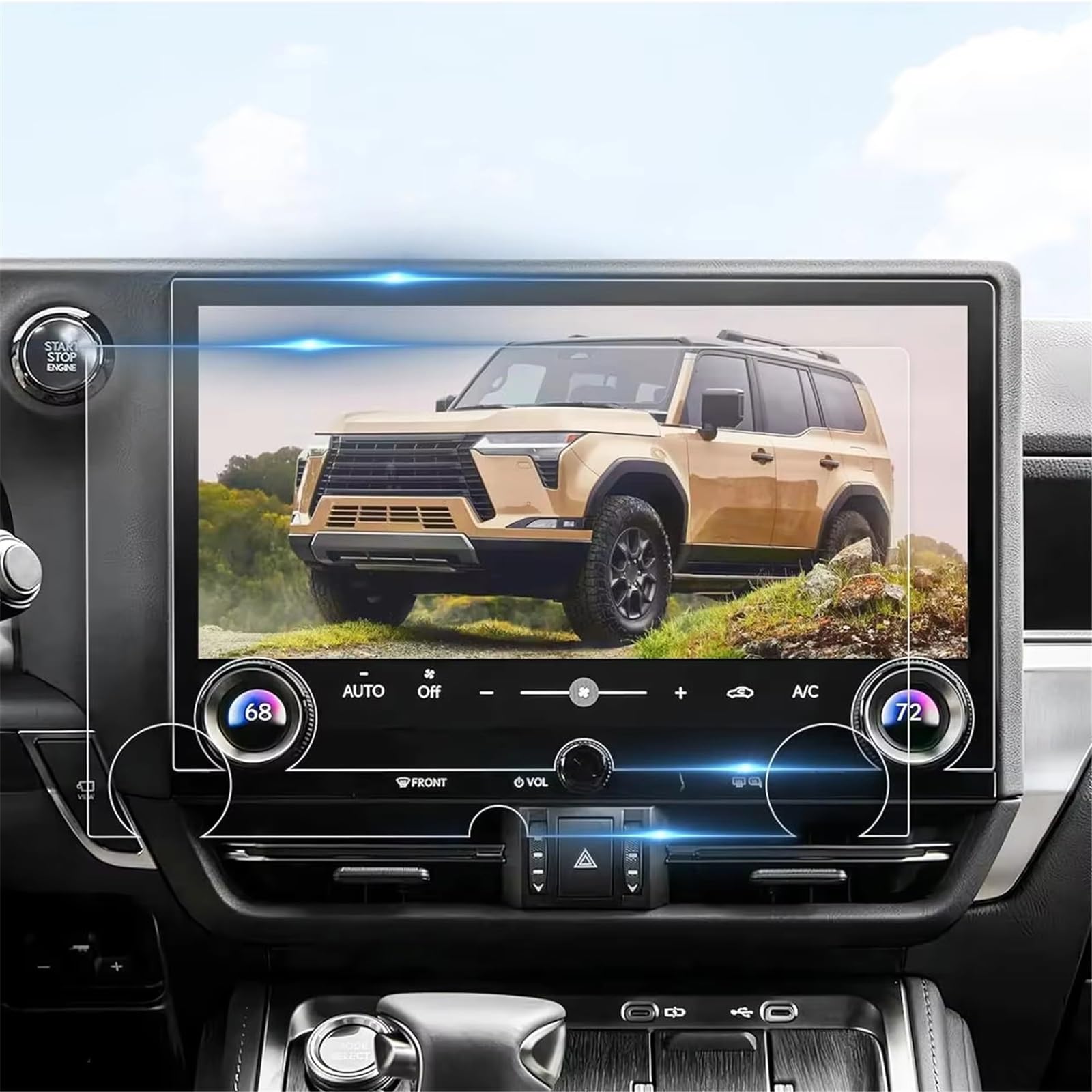 SZTMYVUW Kompatibel Mit Lexus Für GX 550 2024, 14-Zoll-GPS-Navigationsschutzfolie, LCD-Bildschirmschutz Aus Gehärtetem Glas Autoinnenraum SZTMYVUW Kompatibel Mit Lexus Für GX 550 2024, 14-Zoll-GPS-Navigationsschutzfolie, LCD-Bildschirmschutz Aus Gehärtetem Glas Autoinnenraum von SZTMYVUW