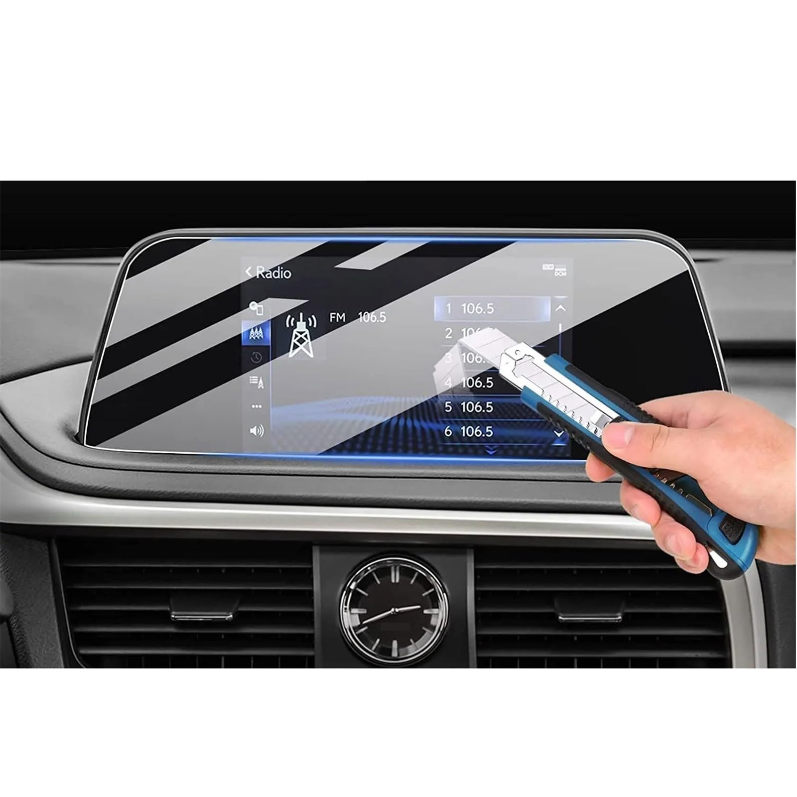 SZTMYVUW Kompatibel Mit Lexus RX350 RX450 2020 2021 2022 LCD-Autoradio GPS-Navigation Innenzubehör Displayschutzfolie Aus Gehärtetem Glas Autoinnenraum(8 Inch) von SZTMYVUW