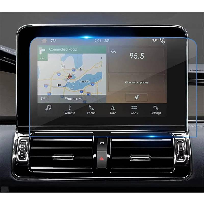 SZTMYVUW Kompatibel Mit Lincoln Für Navigator Für Sync 3 2018 2019 2020 2021 10-Zoll-Auto-GPS-Navigationszubehör Displayschutzfolie Aus Gehärtetem Glas Autoinnenraum von SZTMYVUW