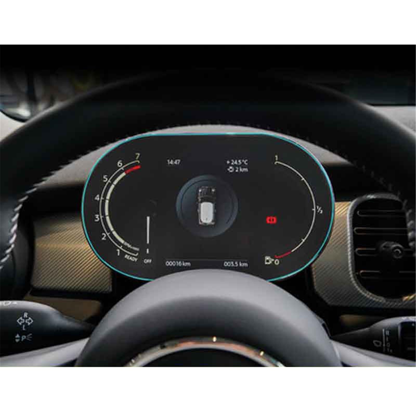 SZTMYVUW Kompatibel Mit Mini Für Cooper Für Countryman 2021 2022 8,8 Zoll Auto-GPS-Navigation Displayschutzfolie Aus Gehärtetem Glas Innenzubehör Autoinnenraum(for Instrument) von SZTMYVUW