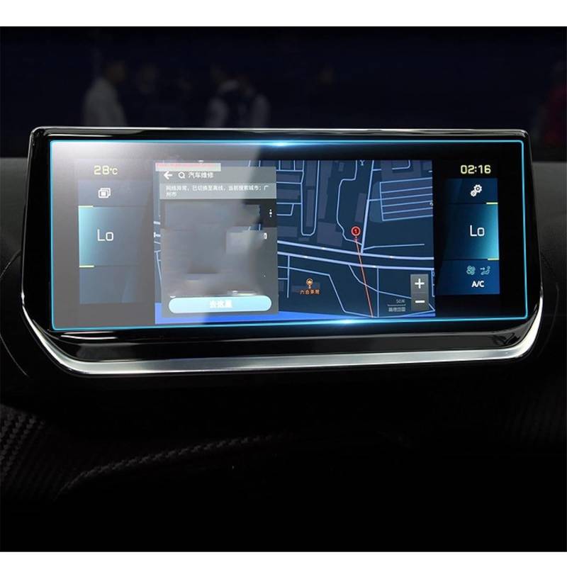 SZTMYVUW Kompatibel Mit Peugeot 208 2008 2016 2017 2018 2019 7 Zoll 10 Zoll Auto LCD GPS Navigation Displayschutzfolie Aus Gehärtetem Glas Autoinnenraum(10inch GPS) von SZTMYVUW
