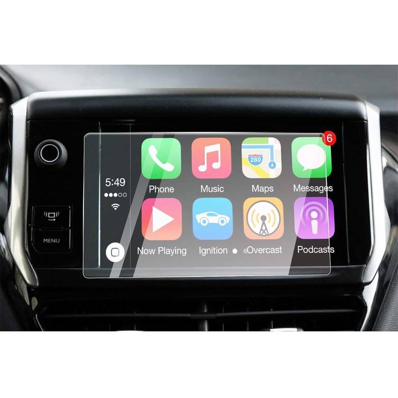 SZTMYVUW Kompatibel Mit Peugeot 208 2008 2016 2017 2018 2019 7 Zoll 10 Zoll Auto LCD GPS Navigation Displayschutzfolie Aus Gehärtetem Glas Autoinnenraum(7inch GPS) von SZTMYVUW