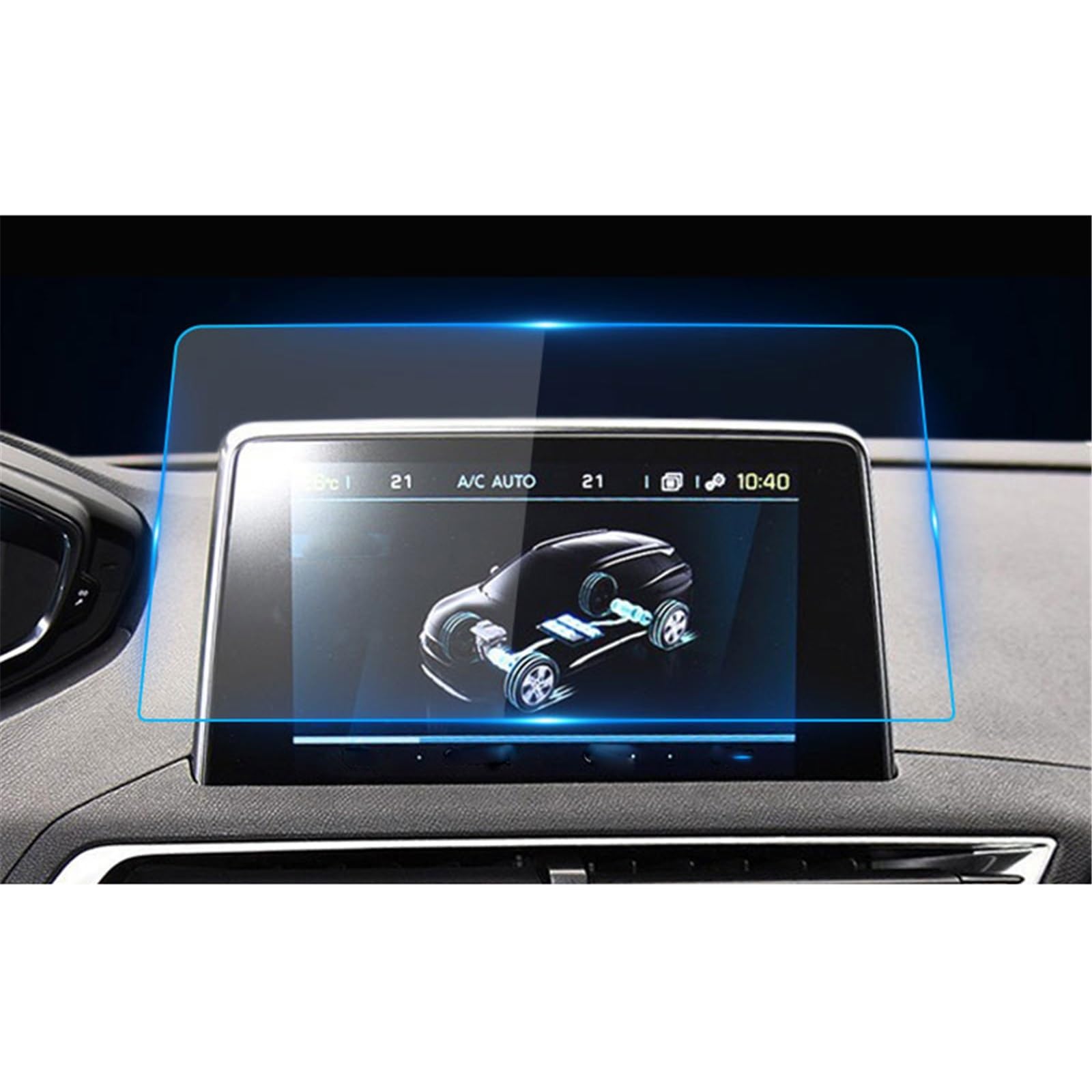 SZTMYVUW Kompatibel Mit Peugeot 3008 5008 3008GT 4008 2017 2018 2019 2020 Schutzfolie Auto-GPS-Navigation Displayschutzfolie Aus Gehärtetem Glas Autoinnenraum(for GPS) von SZTMYVUW