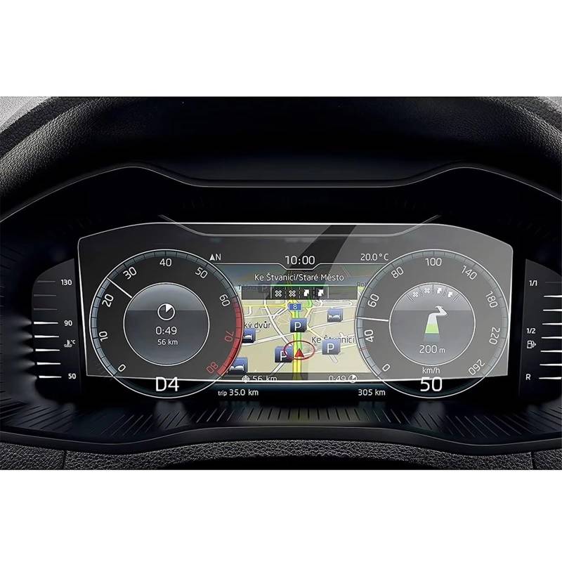 SZTMYVUW Kompatibel Mit Skoda Für Columbus Für Octavia Für Kodiaq 10,25 Zoll Auto-LCD-Instrumentenanzeige Displayschutzfolie Aus Gehärtetem Glas Autoinnenraum von SZTMYVUW