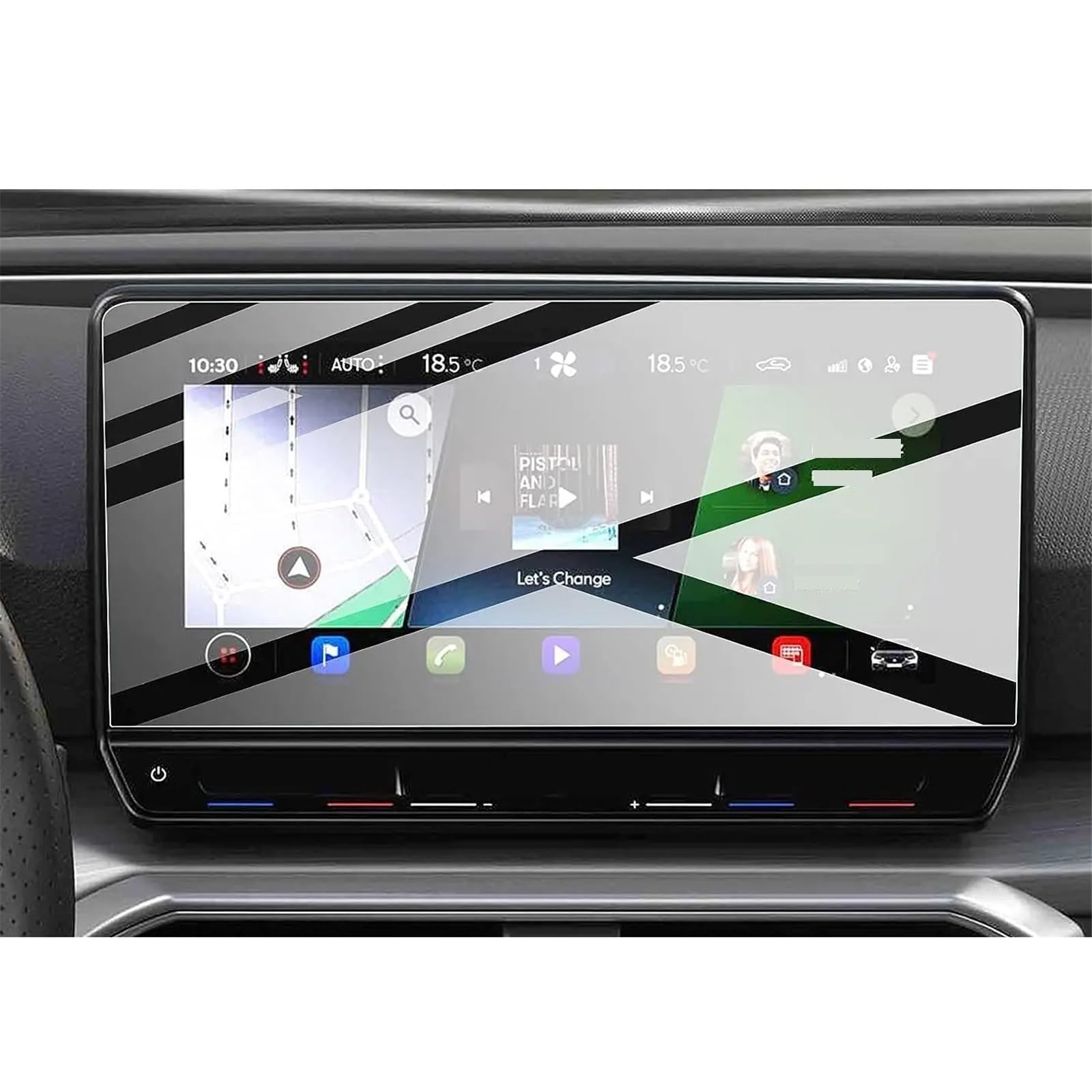 SZTMYVUW Kompatibel Mit Skoda Für Octavia MK4 2020 2021 2022 2023 10-Zoll-GPS-Navigation, 2 Stück, PET-Displayschutzfolie Autoinnenraum SZTMYVUW Kompatibel Mit Skoda Für Octavia MK4 2020 2021 2022 2023 10-Zoll-GPS-Navigation, 2 Stück, PET-Displayschutzfolie Autoinnenraum von SZTMYVUW