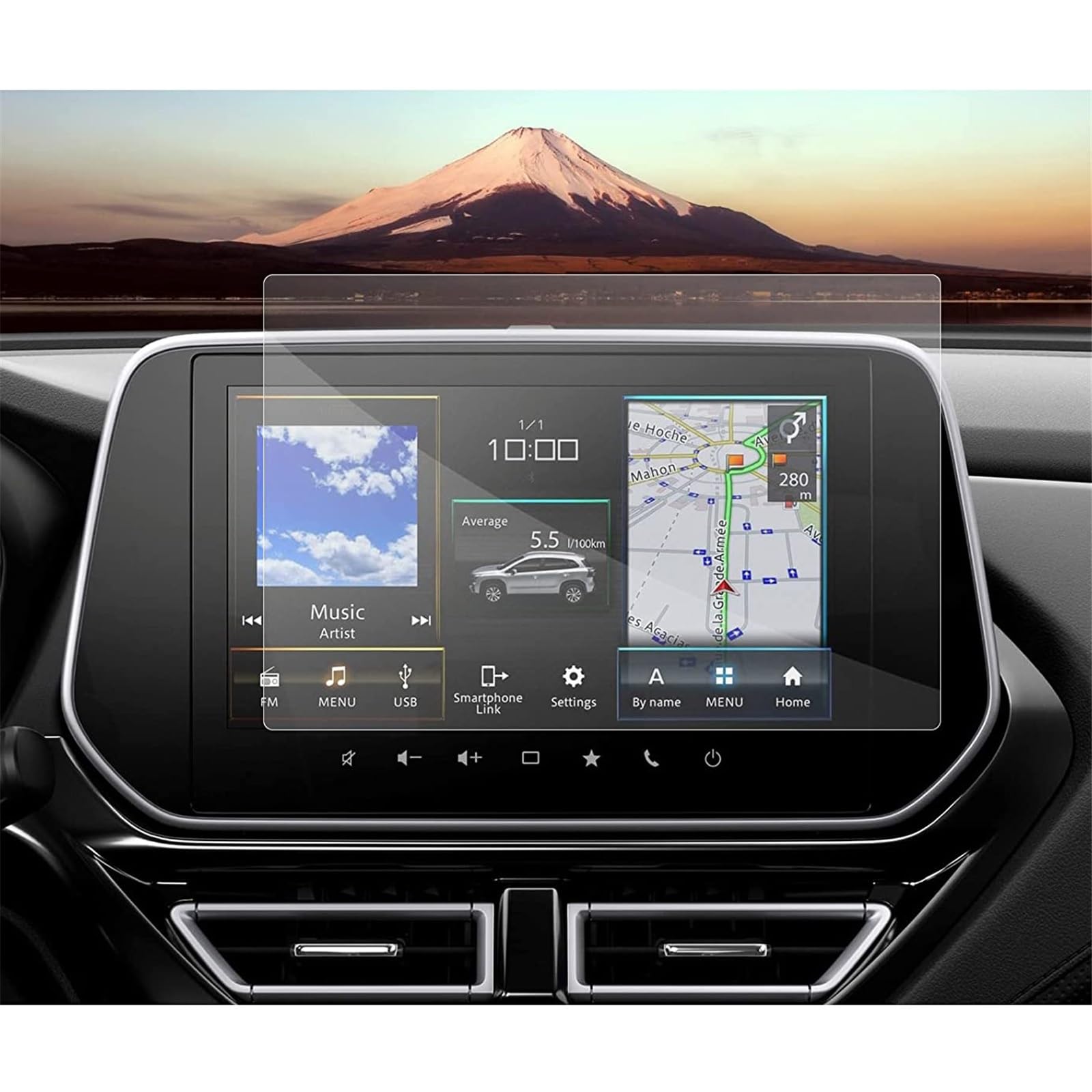 SZTMYVUW Kompatibel Mit Suzuki Für S-Cross 2022 2023, Autoradio, GPS-Navigation, Innenausstattung, 2 Stück, PET-Displayschutzfolie Autoinnenraum(9inch) von SZTMYVUW