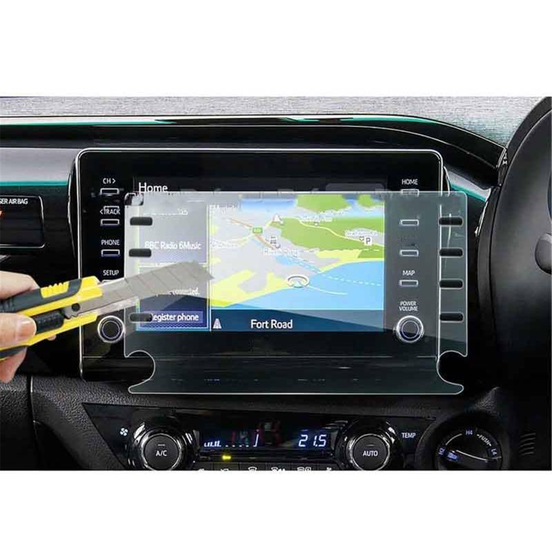 SZTMYVUW Kompatibel Mit Toyota Für HiLux 2020 2021 8 Zoll GPS-Navigationsbildschirm-Filmschutz Aus Gehärtetem Glas Autoinnenraum von SZTMYVUW