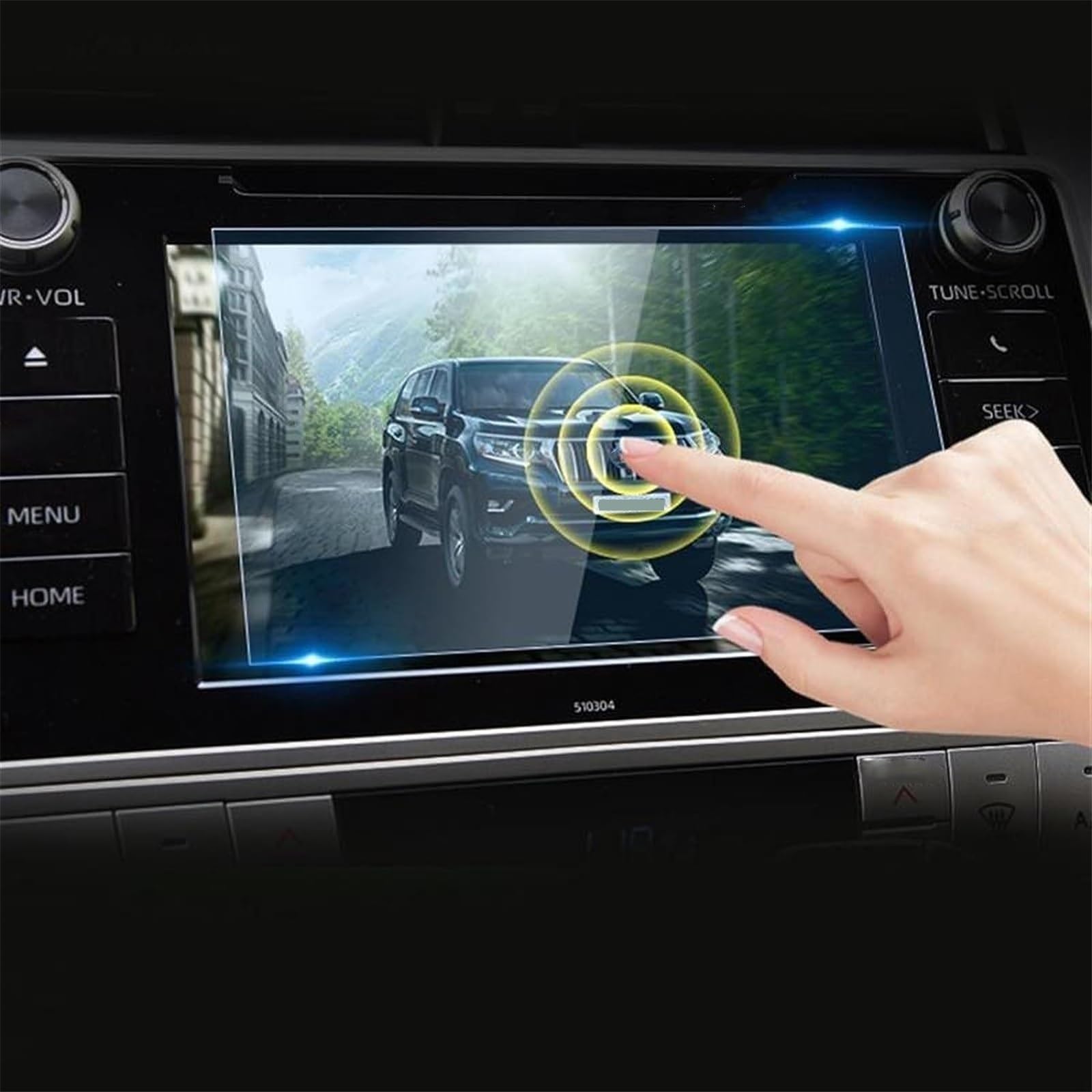 SZTMYVUW Kompatibel Mit Toyota Für Land Für Cruiser Für Prado 150 2010–2020, 7 Zoll, 8 Zoll, Auto-GPS-Navigation, Gehärtetes Glas, Touchscreen-Schutzfolie Autoinnenraum(7INCH 152x91mm) von SZTMYVUW