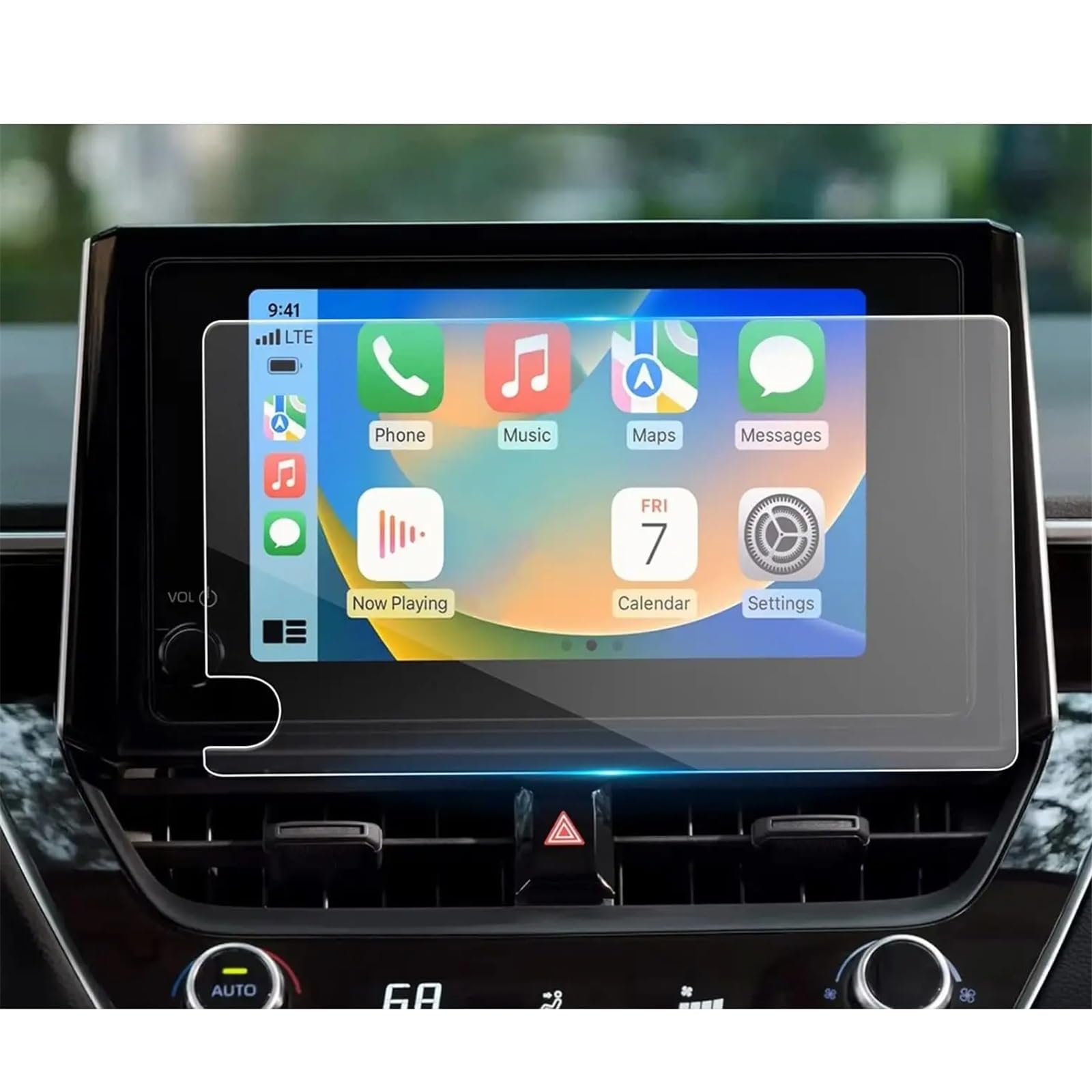 SZTMYVUW Kompatibel Mit Toyota Für RAV4 2023 2024 Auto-LCD-GPS-Navigation Touchscreen-Schutzfolie Aus Gehärtetem Glas Autoinnenraum(8INCH) von SZTMYVUW