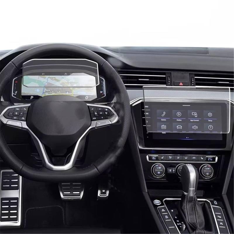 SZTMYVUW Kompatibel Mit VW Für Passat 2019 2020 2021 Autoradio GPS-Navigation Displayschutzfolie Autoinnenraum Schutzfolie Aus Gehärtetem Glas Autoinnenraum von SZTMYVUW