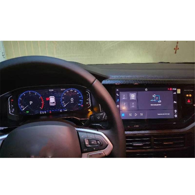 SZTMYVUW Kompatibel Mit VW Für Polo Für Haglaine 2024 LCD-Autoradio, GPS-Navigation Und Armaturenbrett-Bildschirmschutzfolie Aus Gehärtetem Glas Autoinnenraum(Dashboard and GPS) von SZTMYVUW