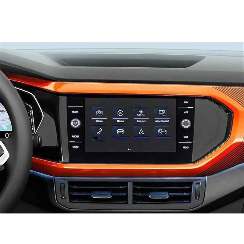 SZTMYVUW Kompatibel Mit VW Für T-Cross 2019 2020 2021 2022 2023 8-Zoll-Auto-GPS-Navigation Touchscreen-Filmschutz Aus Gehärtetem Glas Autoinnenraum von SZTMYVUW