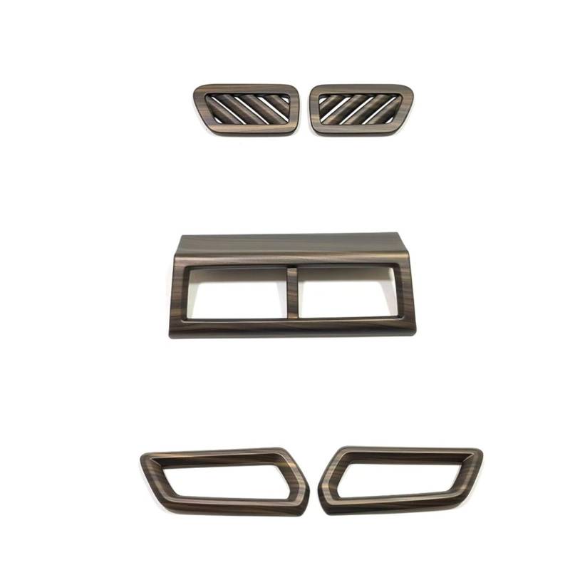 Luftauslass Abdeckung Kompatibel Mit BYD Für Yuan Für UP 2024 Armaturenbrett Vorne Kleiner Klimaanlagenauslass Links Rechts AC-Entlüftungsabdeckung Verkleidung Mittlere Luftauslassdekoration(Brown 5PC von SZYNBQ