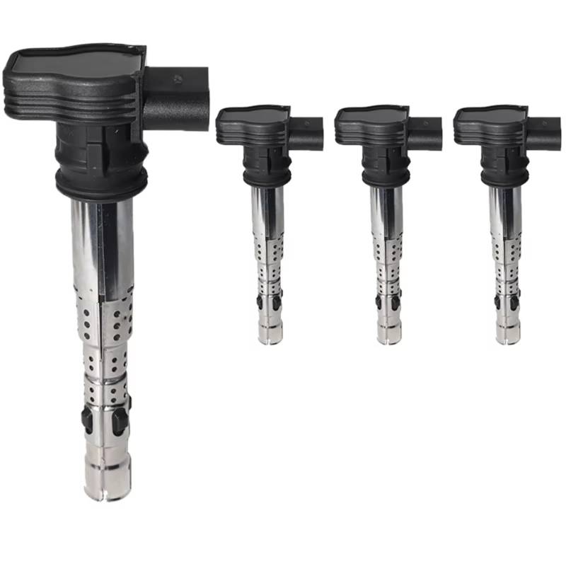 SZYNBQ Kerzenschachtzündspule Kompatibel Mit A1 Für A3 A4 A5 A6 Q3 Q5 Für TT 4-teilige Autozündspulen Automotoren Zündspulen 06F905115B 06F905115C von SZYNBQ
