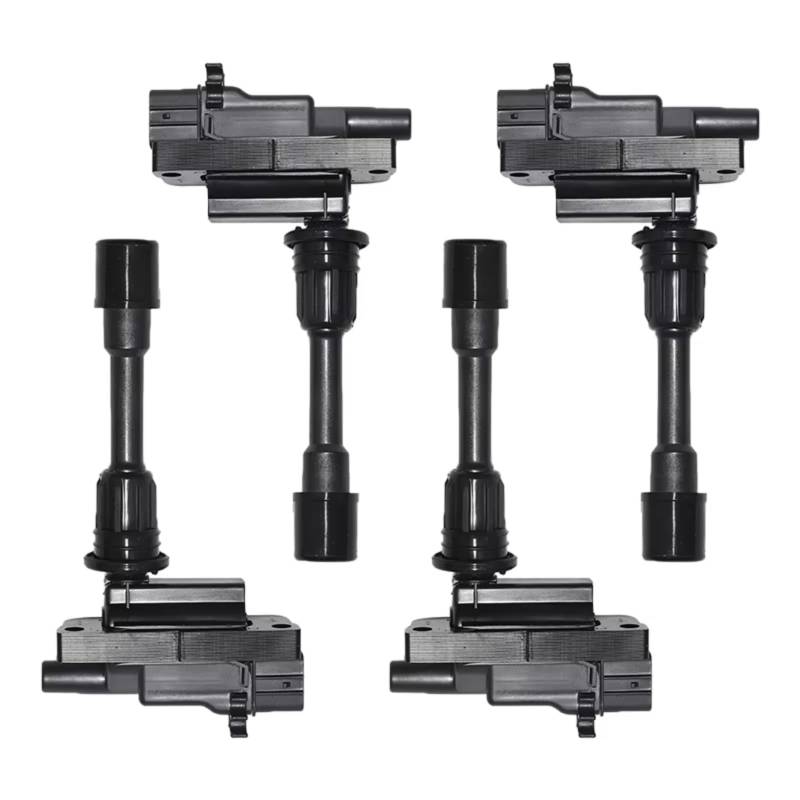 SZYNBQ Kerzenschachtzündspule Kompatibel Mit Mazda 323 Für FS VI BJ 16V 2.0 2001 2002 2003 2004, 4-teiliges Zündspulen-Set Für Automotoren, Zündspulen-Set FP8518100C von SZYNBQ