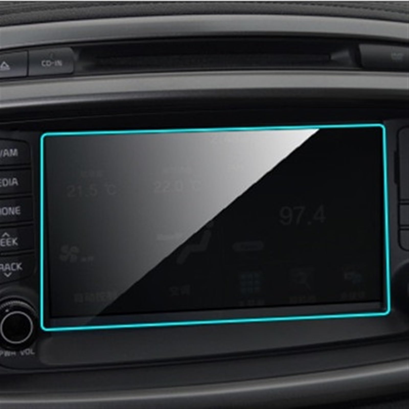 SZYNBQ Kompatibel Mit Kia Für Sorento 2015 2016 2017 2018 8 Zoll HD Clear Media LCD Gehärtetes Glas Film Auto GPS Navigation Displayschutzfolie Innenraum von SZYNBQ
