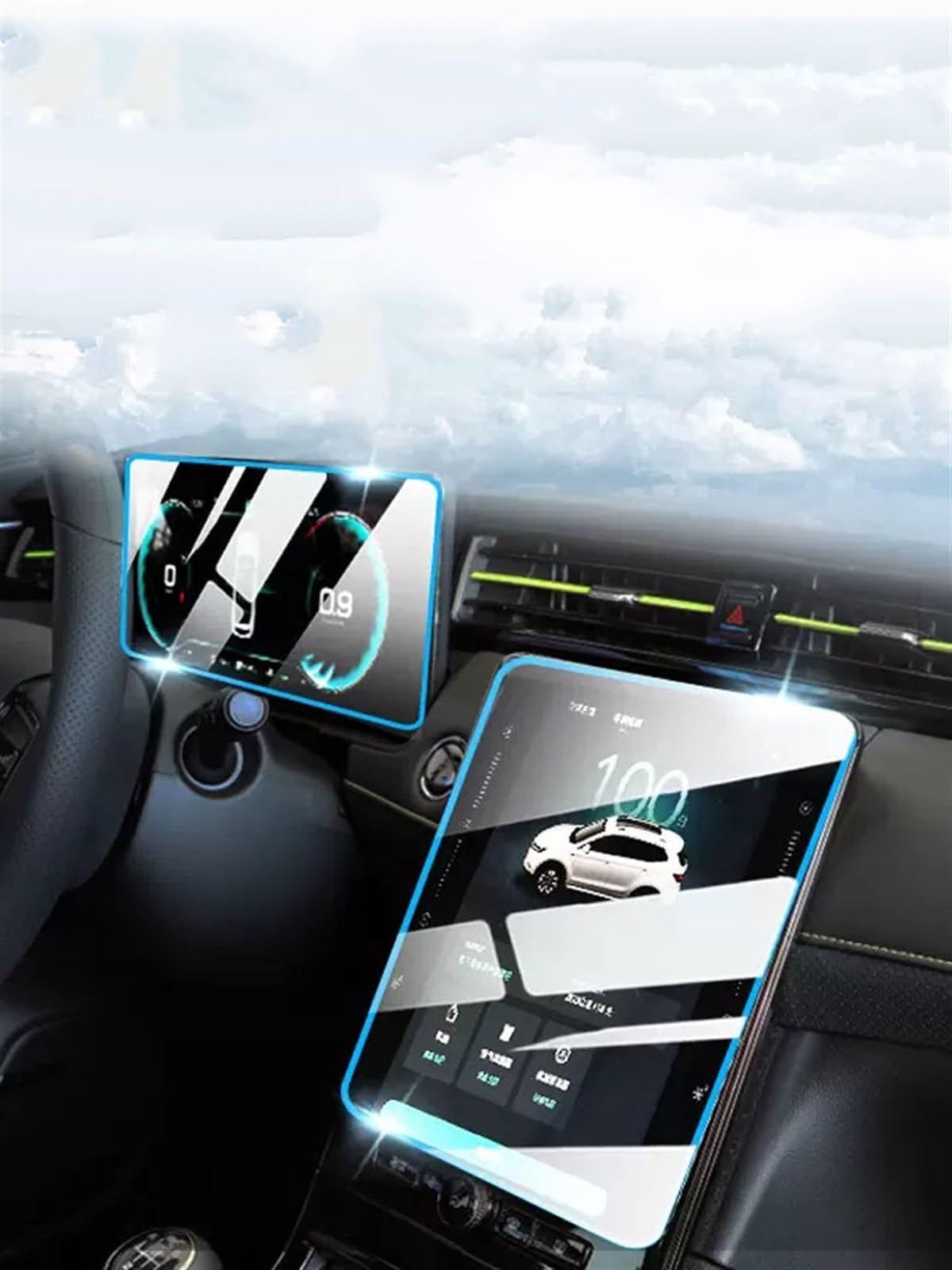 SZYNBQ Kompatibel Mit MG Für RX5 2023 14,1 Zoll Auto GPS Navigation Center Display Displayschutzfolie Navigation Displayschutzfolie Autoinnenraum (Color : 2PCS) von SZYNBQ