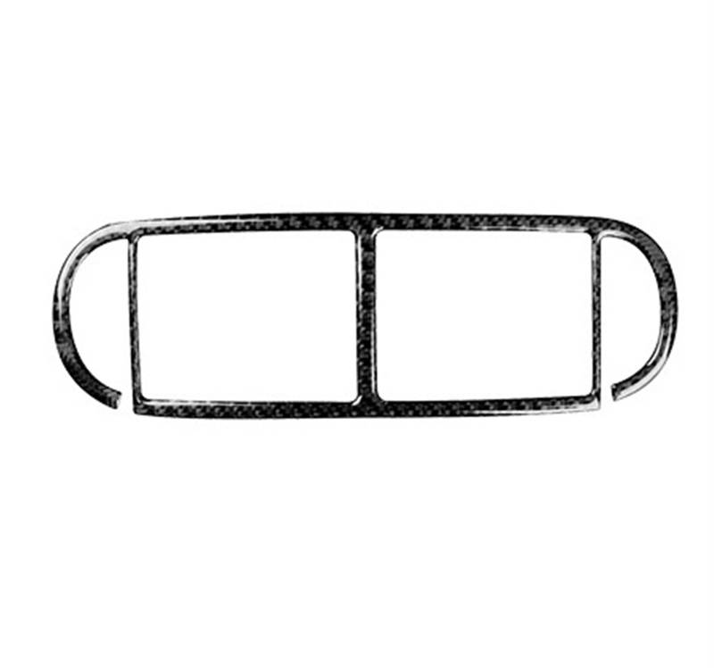 SZYNBQ Luftauslass Abdeckung Kompatibel Mit Porsche Für Cayenne 2003 2004 2005 2006 2007 2008 2009 2010 Center Air Vent Innenaufkleber Zubehör Echte Weiche Kohlefaser(Black) von SZYNBQ
