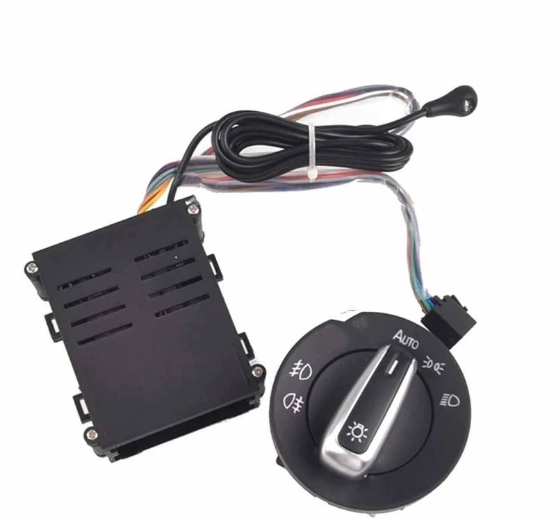 SZYNBQ Scheinwerfer Nebel Lampe Schalter Kompatibel Mit VW Für Lupo 1998 1999 2000 2001 2002 2003 2004 2005 Autoscheinwerfer Chrom Lichtschalter Lampe Sensorteile 3BD941531A 1C0941531A von SZYNBQ