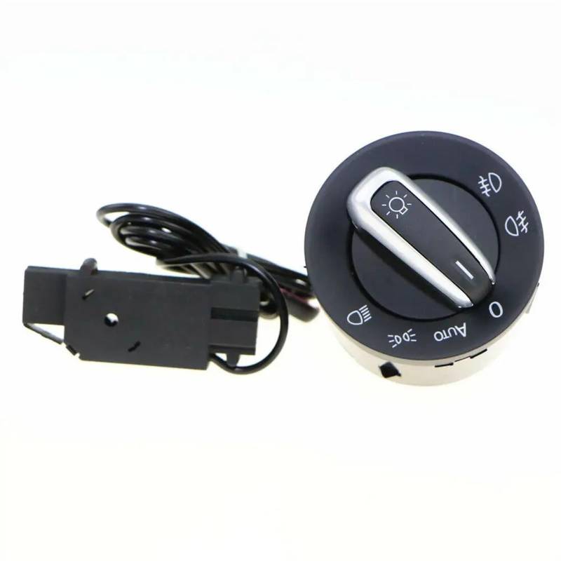 SZYNBQ Scheinwerfer Nebel Lampe Schalter Kompatibel Mit VW Für Touran 2003–2011 Für Caddy 2003–2015 Für J&etta MK5 2006–2011 Auto-Scheinwerfer-Nebelscheinwerfer-Lampen-Steuerschalter 5ND941431B von SZYNBQ