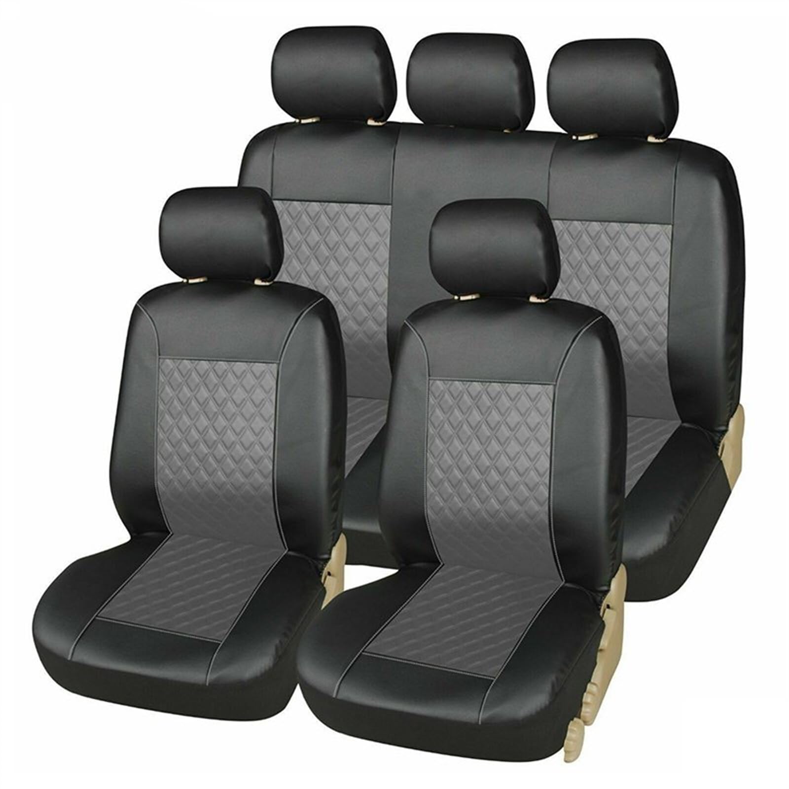 SZYNBQ Sitzschoner 1 Set Autositzbezug, Kompletter Satz, Atmungsaktives PU-Fahrzeugsitz-Mad-Pad, Universell Passend Für Die Meisten Autozubehör-Innenräume(3) von SZYNBQ