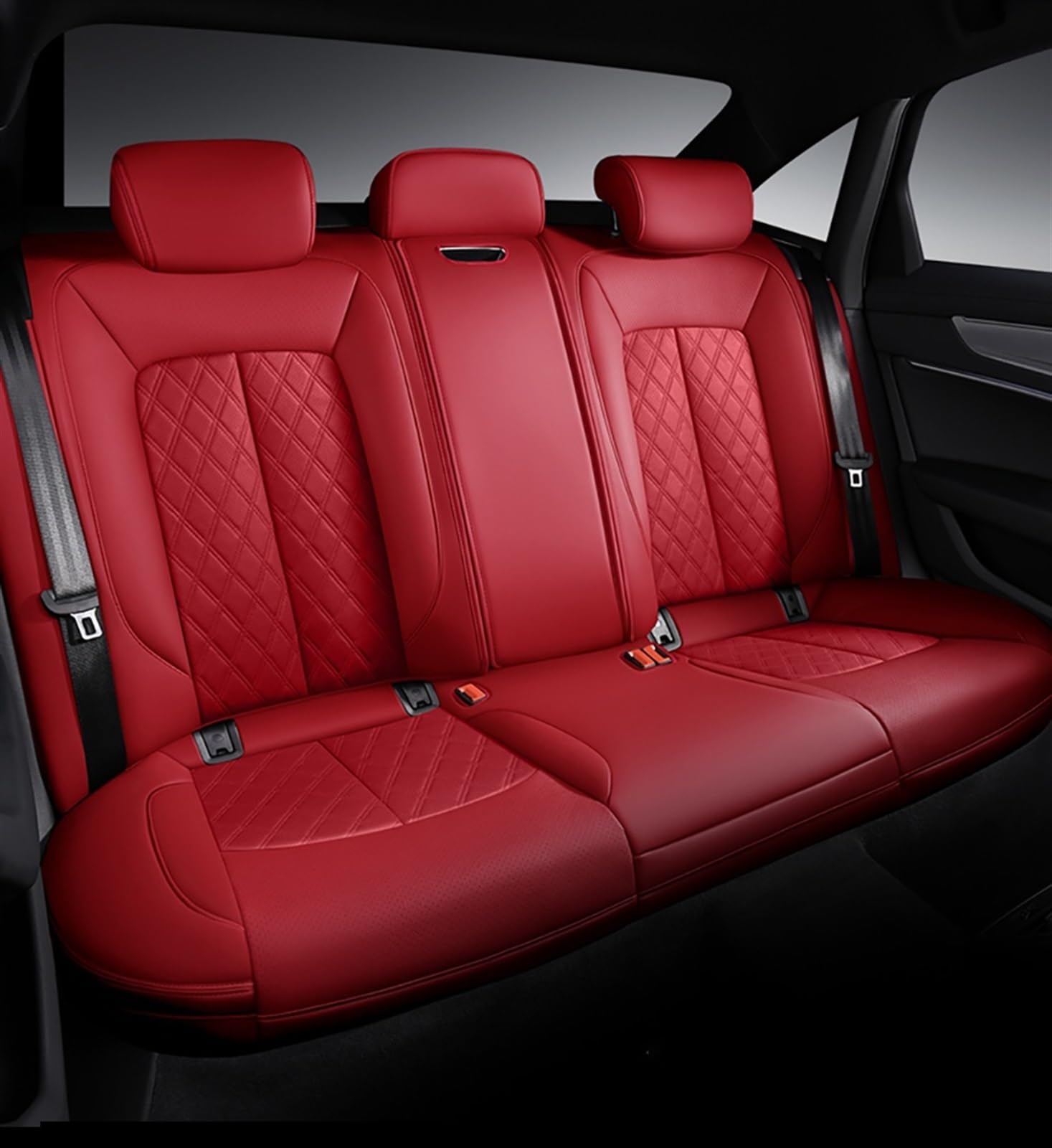 SZYNBQ Sitzschoner Kompatibel Mit A4 B9 Für Avant A5 Für Sportback Tt Mk2 Q3 A6 C5 A3 8l 8p Q2 Q5 Q7 A1 Autositzbezugschutz Four Seasons Seat(7,3pcs) von SZYNBQ