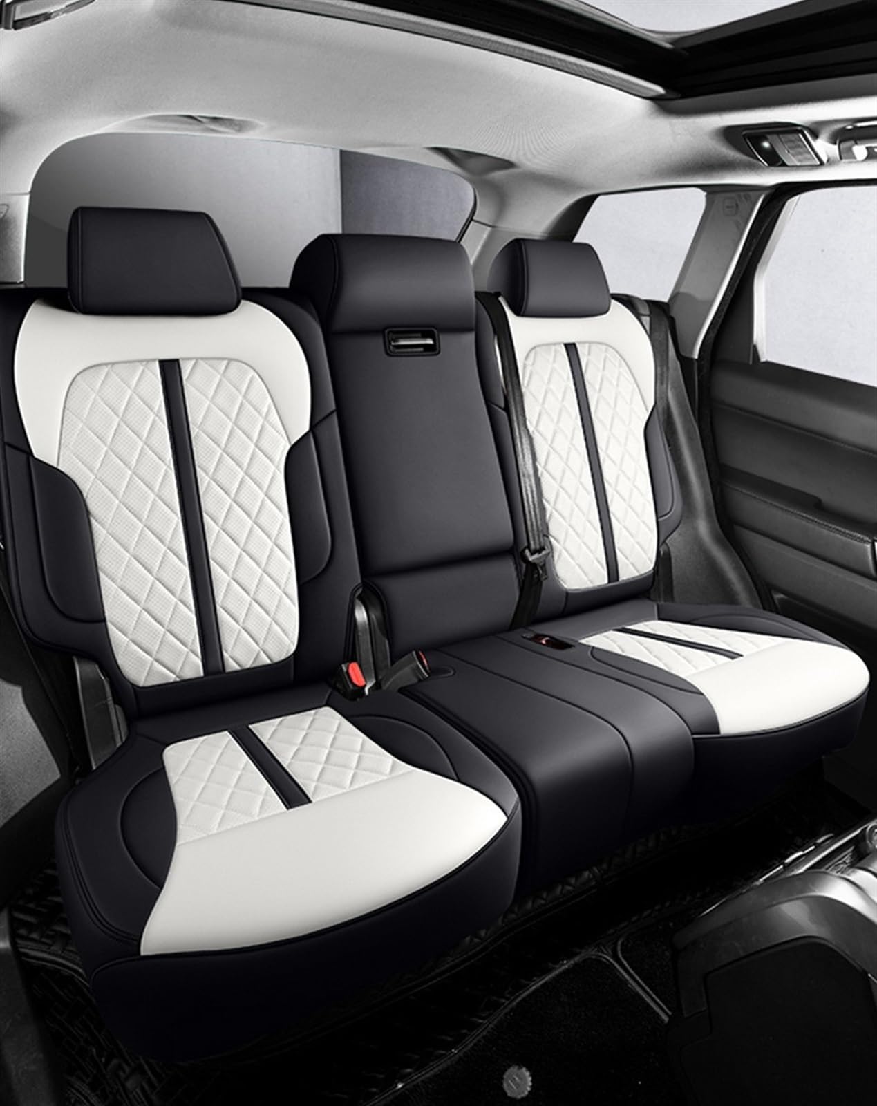 SZYNBQ Sitzschoner Kompatibel Mit Volvo V40 2013 2014 2015 2016 2017 2018 2019. Auto-Innensitzbezug-Schutz, Vier Jahreszeiten-Sitzbezug, Waschbar(C,2) von SZYNBQ