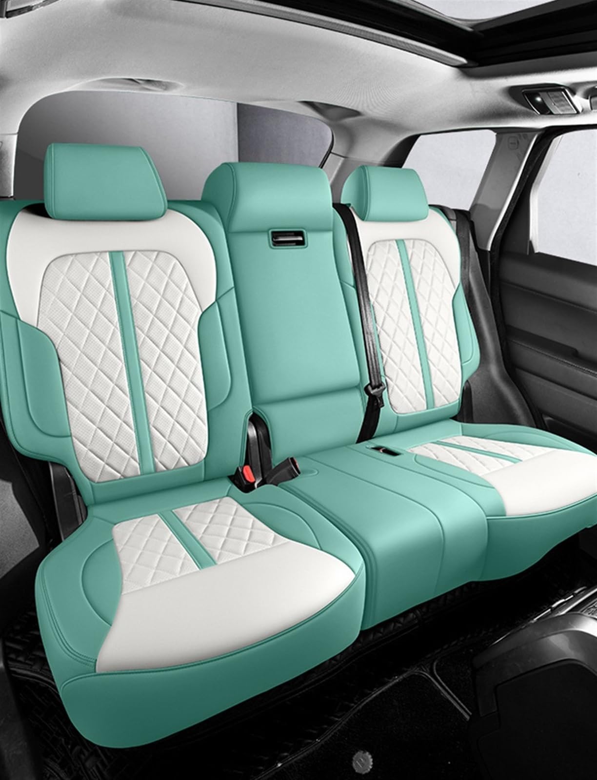 SZYNBQ Sitzschoner Kompatibel Mit Volvo V40 2013 2014 2015 2016 2017 2018 2019. Auto-Innensitzbezug-Schutz, Vier Jahreszeiten-Sitzbezug, Waschbar(C,7) von SZYNBQ