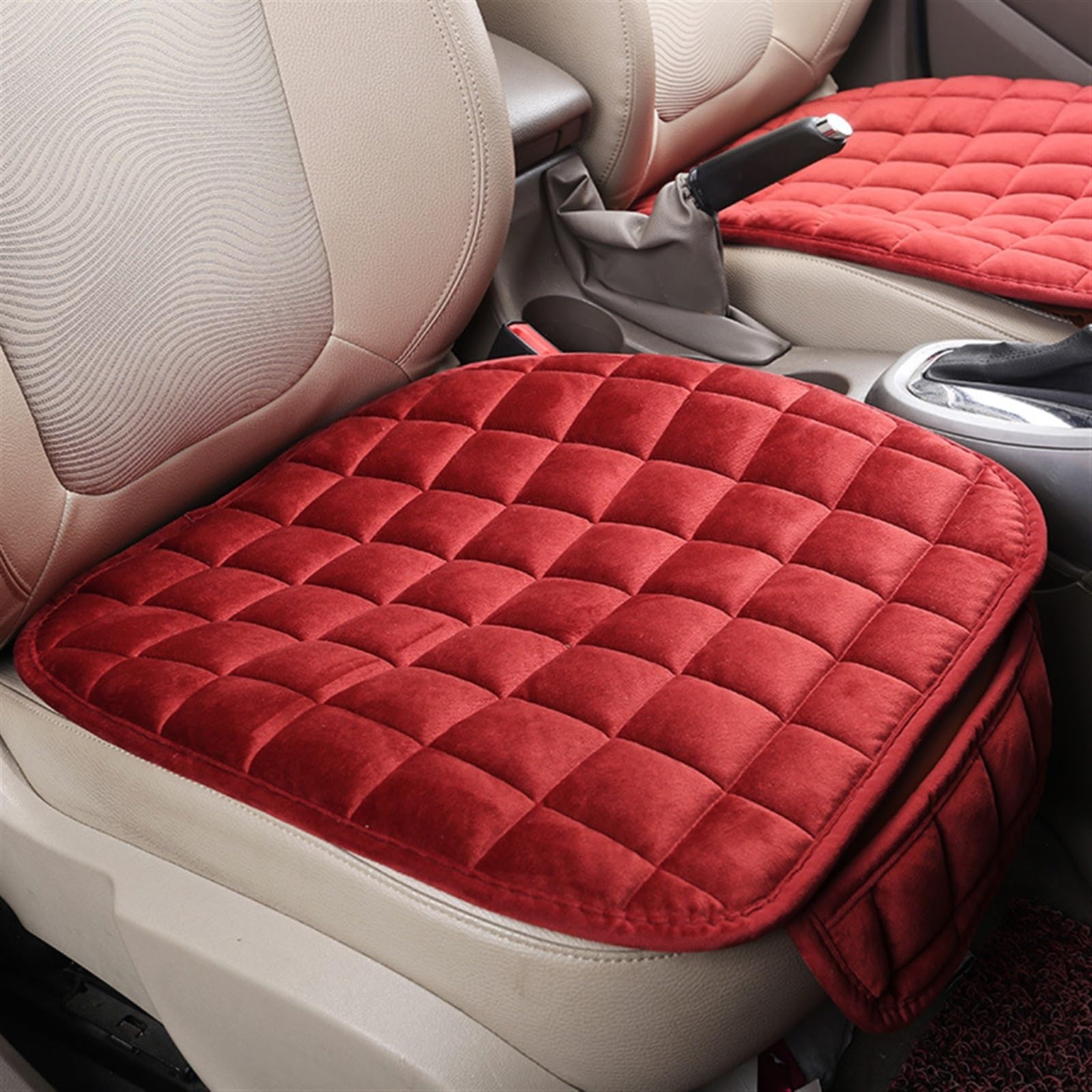 SZYNBQ Sitzschoner Universal Winter Warme Auto Sitz Abdeckung Kissen Anti-Slip Vorderstuhl Sitz Atmungsaktive Pad Auto Seat Protector Sitzbezüge(5) von SZYNBQ