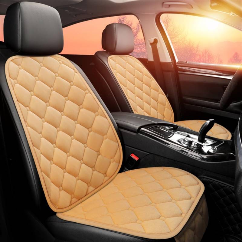SZYNBQ Sitzschoner Winter-Autositzbezug, Schützend, Vorne Und Hinten, Universal-Plüschumhang, Warm Halten, Schutzmatte, Waschbar(A-2pcs,2) von SZYNBQ