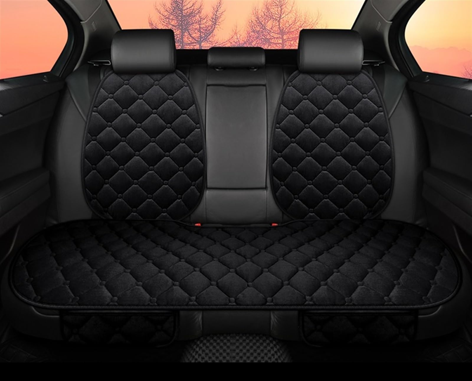 SZYNBQ Sitzschoner Winter-Autositzbezug, Schützend, Vorne Und Hinten, Universal-Plüschumhang, Warm Halten, Schutzmatte, Waschbar(C-1pcs,color1) von SZYNBQ