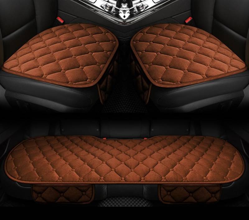 SZYNBQ Sitzschoner Winter-Autositzbezug, Schützend, Vorne Und Hinten, Universal-Plüschumhang, Warm Halten, Schutzmatte, Waschbar(D-3pcs,2) von SZYNBQ