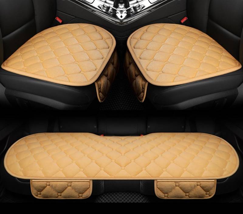 SZYNBQ Sitzschoner Winter-Autositzbezug, Schützend, Vorne Und Hinten, Universal-Plüschumhang, Warm Halten, Schutzmatte, Waschbar(D-3pcs,4) von SZYNBQ