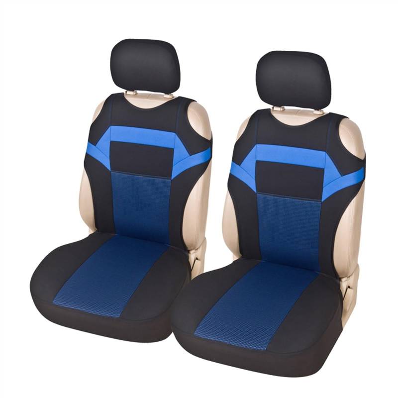 Sitzschoner 2PCS Autositzbezüge Universal Mesh Sponge Sitzkissenbezug, T-Shirt-Design, Vordersitzbezüge, Kissenbezüge-Set(2) von SZYNBQ