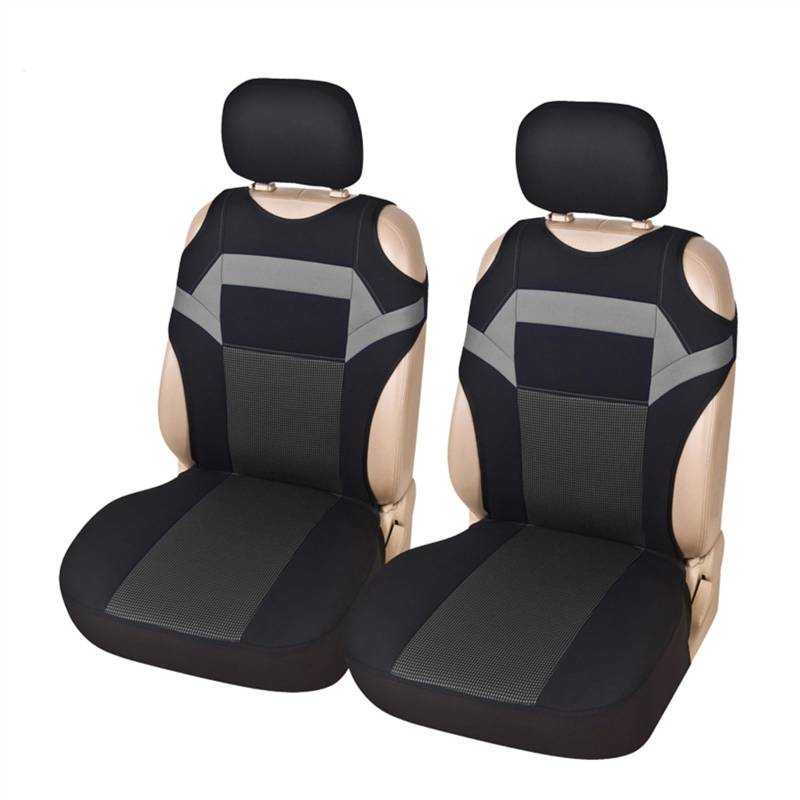 Sitzschoner 2PCS Autositzbezüge Universal Mesh Sponge Sitzkissenbezug, T-Shirt-Design, Vordersitzbezüge, Kissenbezüge-Set(3) von SZYNBQ
