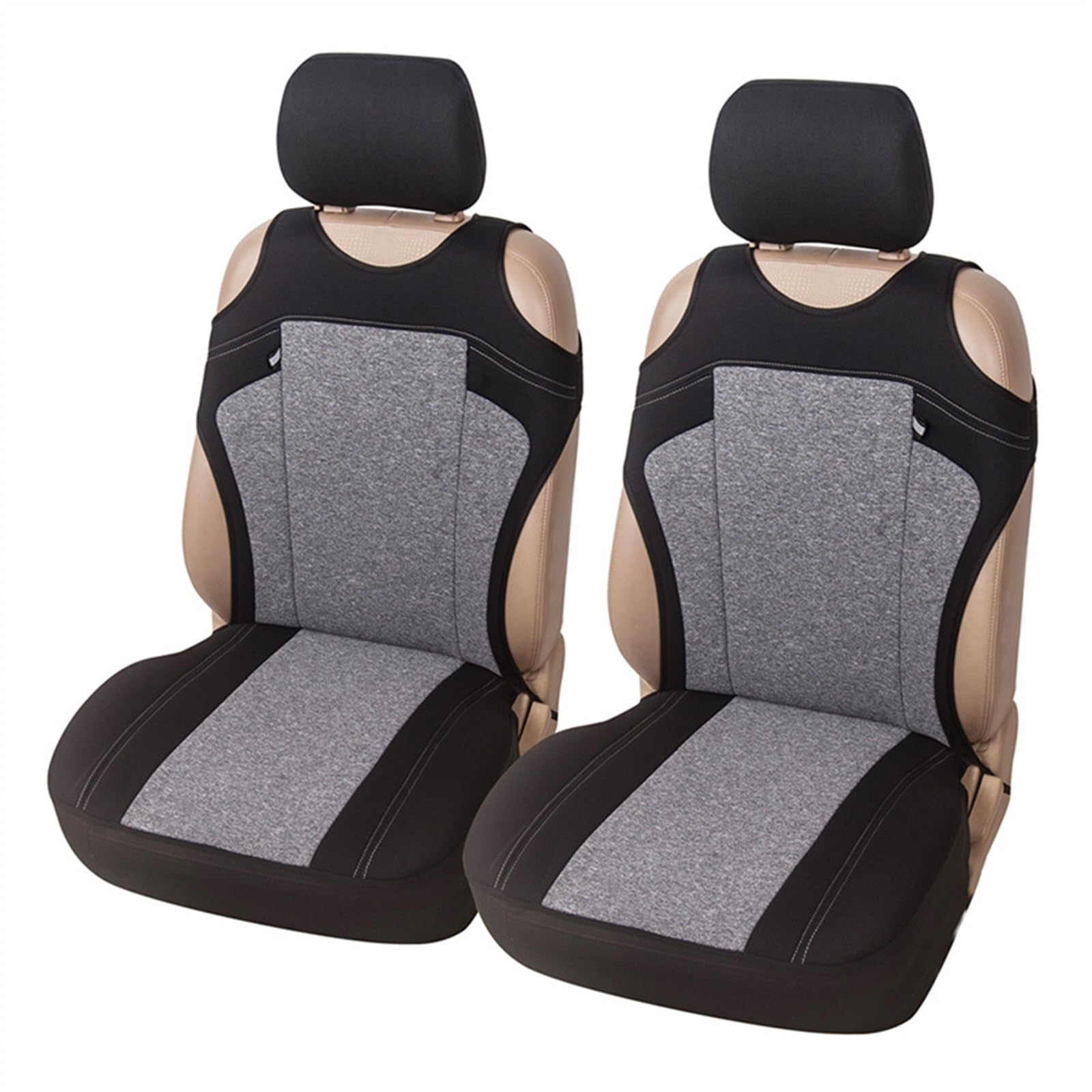 Sitzschoner 2PCS Autositzbezüge Universal Mesh Sponge Sitzkissenbezug, T-Shirt-Design, Vordersitzbezüge, Kissenbezüge-Set(4) von SZYNBQ