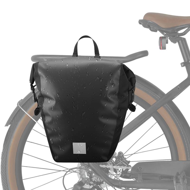 SachsenRAD 3 in 1 Fahrradtasche für Gepäckträger, 100% Wasserdicht mit Tragegriff und Schultergurt, Gepäckträgertasche, Hinterradtasche Tragtasche, 20L Radtaschen mit reflektierend Streifen von SachsenRAD