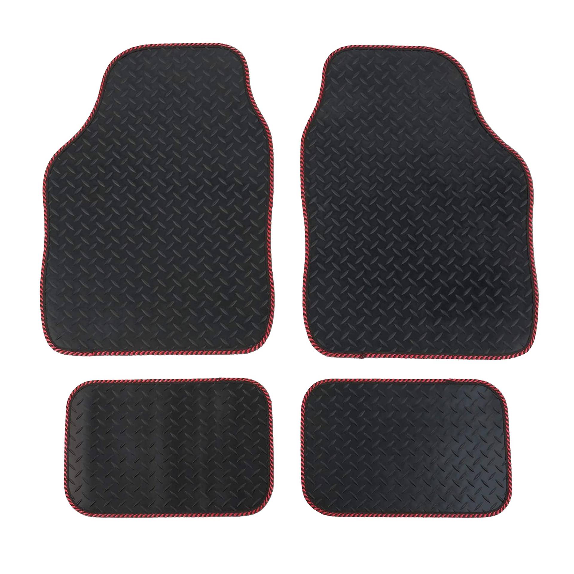 Safe Travel 27852 Universal Autoteppich, robuste Gummimatten, rote Einfassung Safe Travel 27852 Universal Autoteppich, robuste Gummimatten, rote Einfassung von Safe Travel