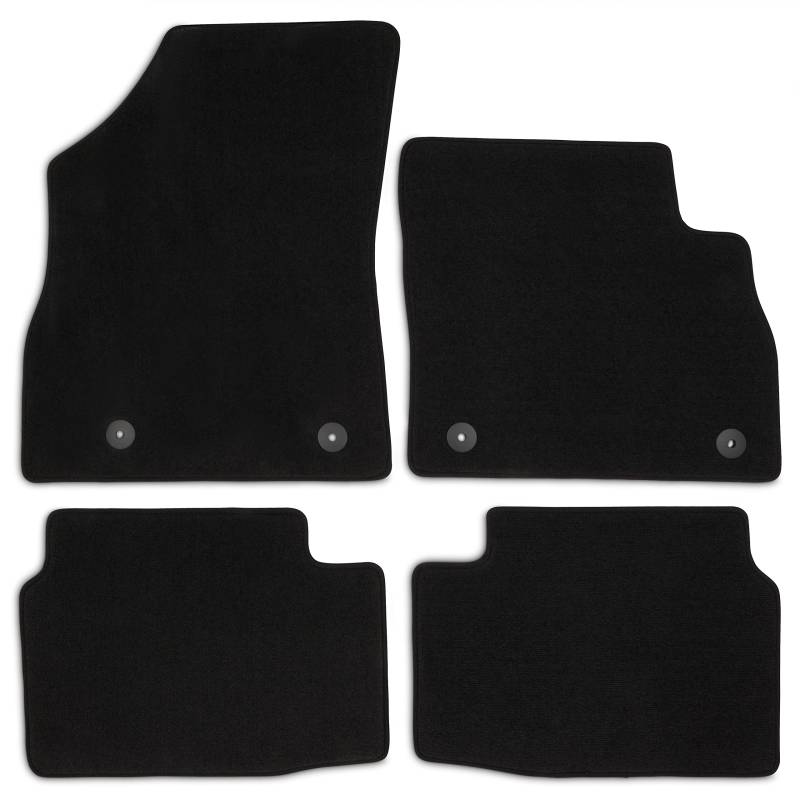 Safe Travel Auto-Fußmatten mit schwarzem Rand, Sicherheitsclips, 4 Stück, für Astra (ab 2015), Schwarz von Safe Travel