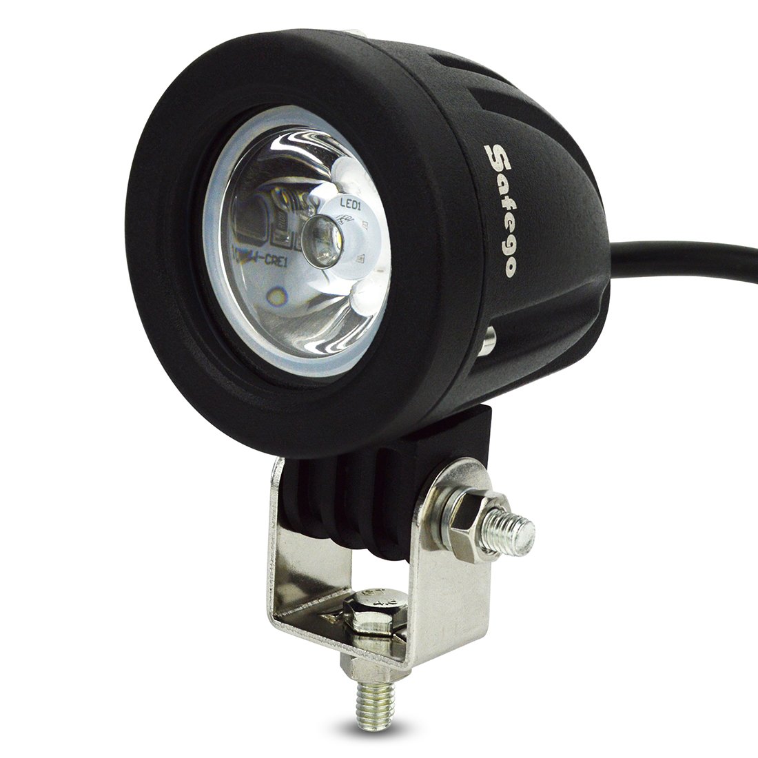 Safego 2.2inch LED Arbeitslicht 10W Motorrad Nebelscheinwerfer LED Scheinwerfer Auto Arbeitsscheinwerfer bar Motor Offroad Zusatzscheinwerfer (20-30-Grad) Spotlight Reflektor LED Work Light 12V 24V von Safego