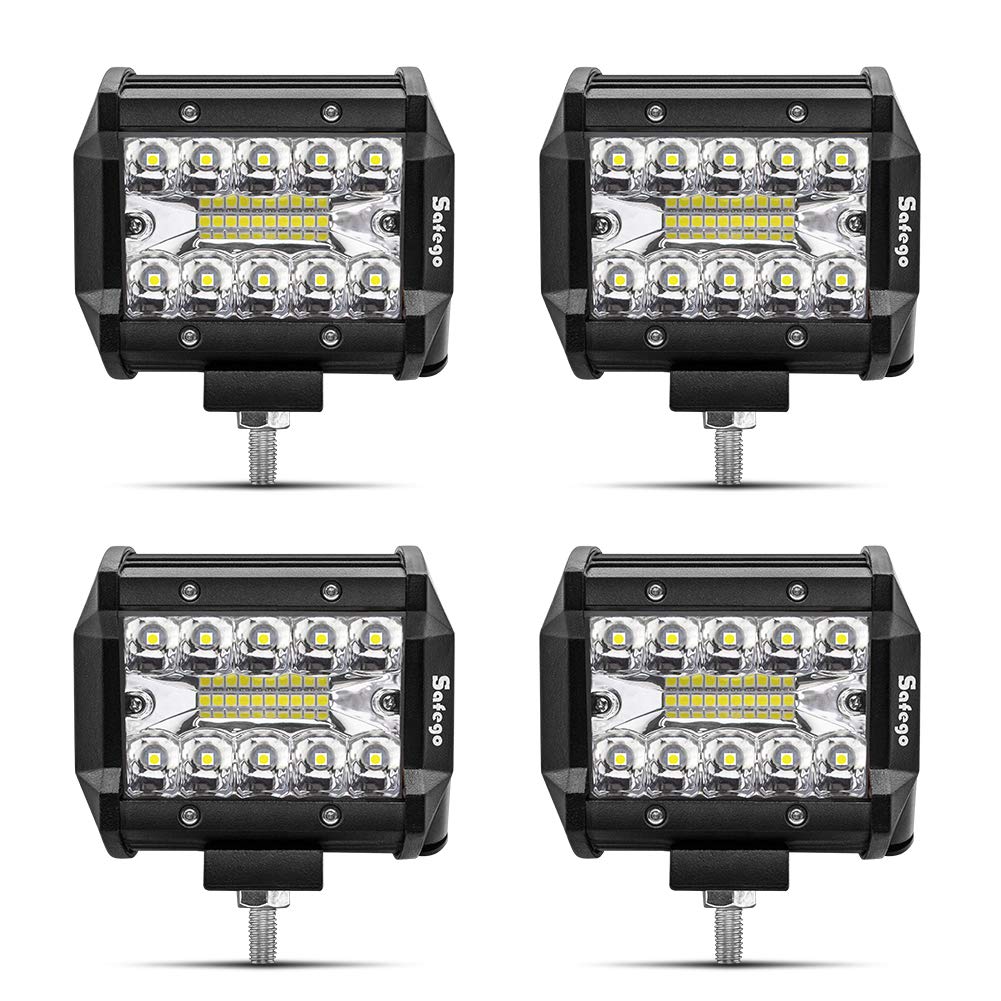 Safego 4" 60W LED Arbeitsscheinwerfer Zusatzscheinwerfer 4800LM LED Auto Scheinwerfer Arbeitslicht Offroad SUV ATV 12V 24V IP68 Wasserdicht Car LED Work Light Spotlight, 1 Jahr Garantie, 4 Stück Safego 4" 60W LED Arbeitsscheinwerfer Zusatzscheinwerfer 4800LM LED Auto Scheinwerfer Arbeitslicht Offroad SUV ATV 12V 24V IP68 Wasserdicht Car LED Work Light Spotlight, 1 Jahr Garantie, 4 Stück von Safego