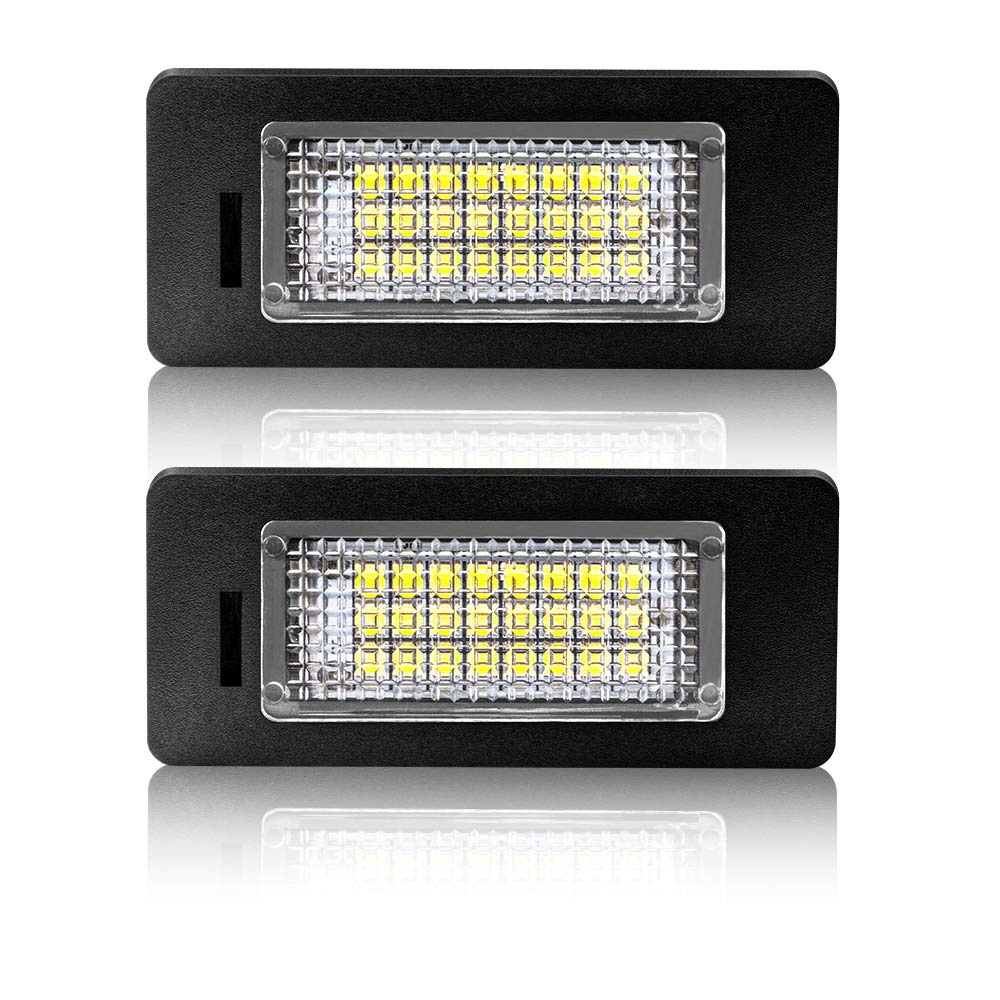 Safego LED Kennzeichenleuchte Glühbirnen Nummernschildbeleuchtung Lampe 2835 SMD 6000K Xenon Weiß 12V für Q5 A1 A4 A5 A6 A7 TT RS5, 2 Stück, 1 Jahr Garantie von Safego